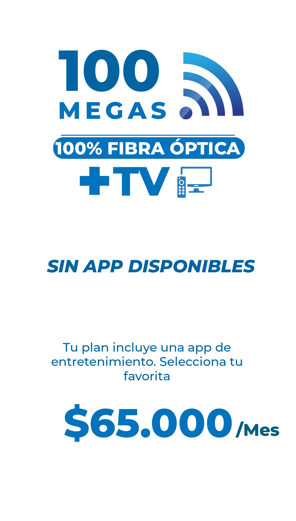 Plan de internet 100 megas fibra óptica con TV Supercable