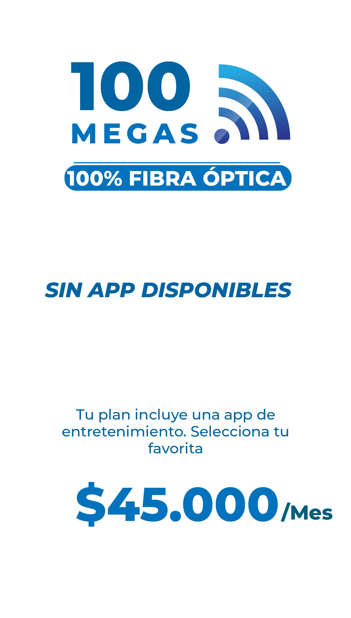 Plan de internet 100 megas 100% fibra óptica Supercable