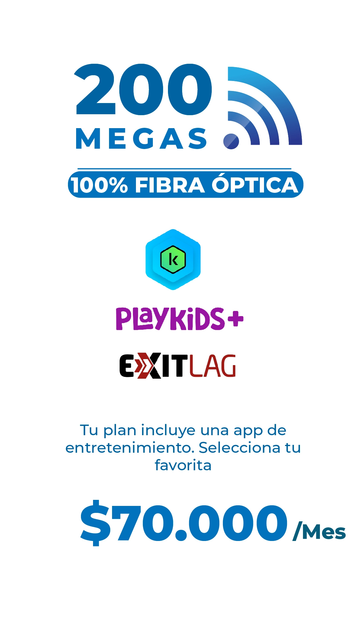 Plan de internet 200 megas 100% fibra óptica Supercable
