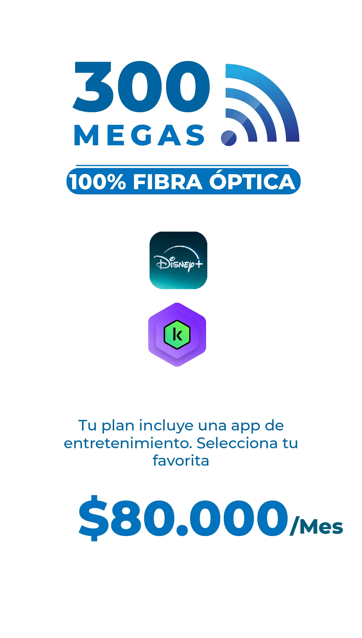 Plan de internet 300 megas 100% fibra óptica Supercable