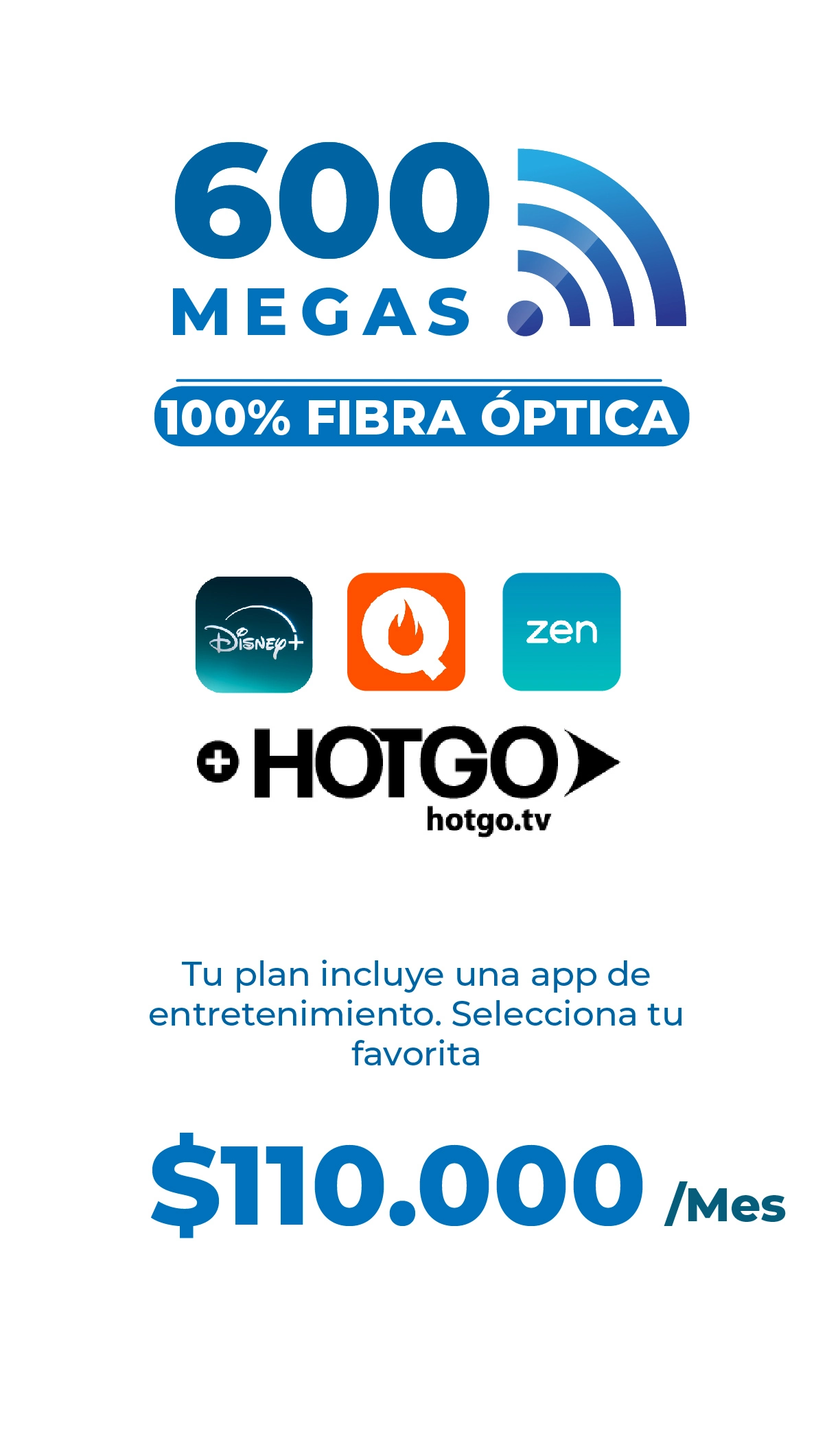 Plan de internet 600 megas 100% fibra óptica Supercable